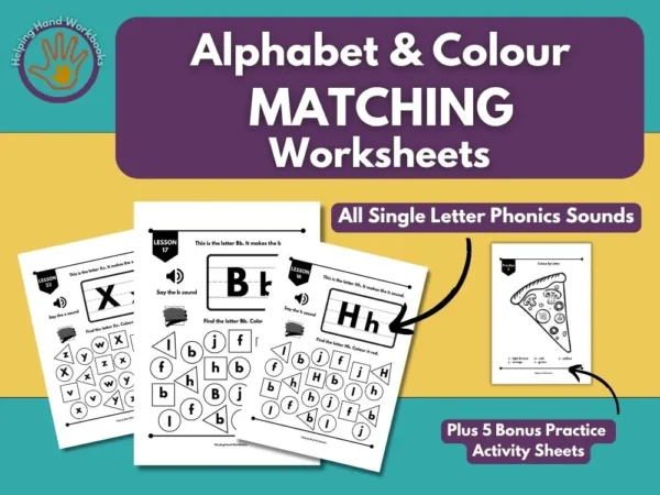 Alphabet Matching Shape Alphabet & Colour Matching Worksheets