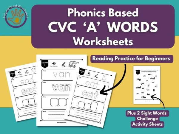 CVC 'A' Words Practice Worksheets