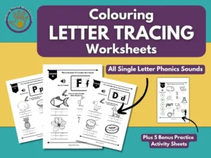 Letter Tracing and Colouring Worksheets
