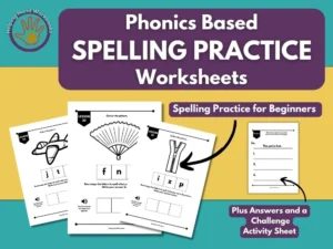 Spelling Practice Worksheets - Set 1