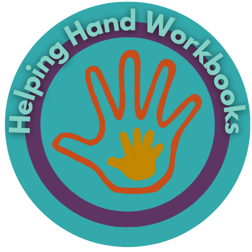 Helping hand workbooks logo - free printable phonics worksheets for 3-5 year olds, reception and EYFS