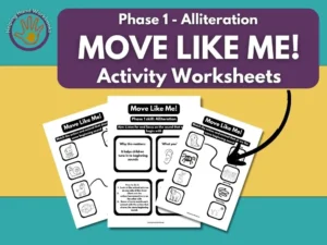 Free Alliteration Phonics Game – Animal Action Match | Phase 1 Phonics