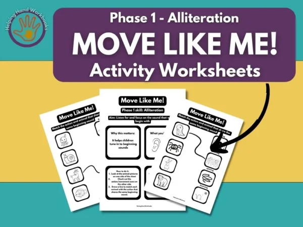 Free Alliteration Phonics Game – Animal Action Match | Phase 1 Phonics